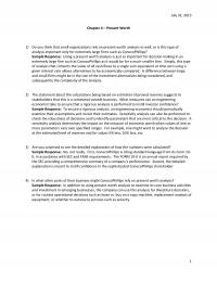 Industrial Engineering Chapter 4 Homework July Present Worth You Think That Small Organizations Rely Present Worth