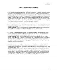 Industrial Engineering Chapter 5 Homework July Annual Worth And Future Worth Thus Far Joshs Annual Investments