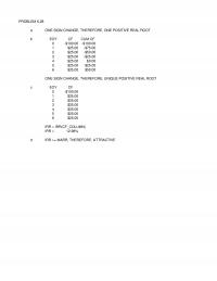 Industrial Engineering Chapter 6 Excel Problem One Sign Change Therefore One Positive Real Root Eoy Cum One