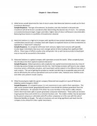 Industrial Engineering Chapter 6 Homework August Rate Return What Factors Would Determine The Rate Return Values