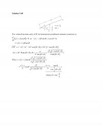 Mechanical Engineering Chapter 5 Solution Xblbc Sin Hbahcd Cbd For Vertical Motion Only Its Horizontal Coordinate