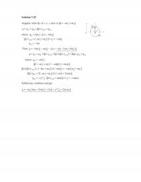 Mechanical Engineering Chapter 7 Solution Angular Velocity Xyz Axes Yrela Aba Relbarelxob Where Rpi Rel Thus