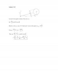 Mechanical Engineering Chapter 7 Solution Zooz Yrorc Crelorc Let The Angular Velocity The Axes Xyz Sin
