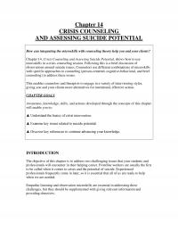 Counseling Chapter 14 Crisis Counseling And Assessing Suicide Potential How Can Integrating The Microskills