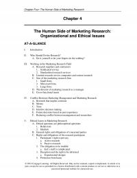 Marketing Chapter 4 Four The Human Side Marketing Research The Human Side Marketing