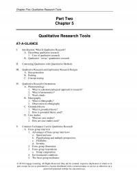 Marketing Chapter 5 Five Qualitative Research Tools Part Two Qualitative Research Tools Ataglance
