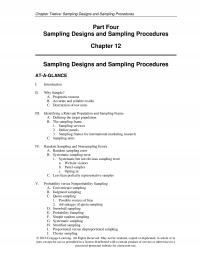 Marketing Chapter 12 Twelve Sampling Designs And Sampling Procedures Part Four Sampling Designs And