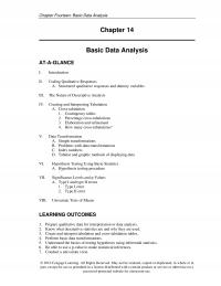 Marketing Chapter 14 Fourteen Basic Data Analysis Basic Data Analysis Ataglance Introduction Coding