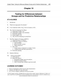 Marketing Chapter 15 Fifteen Testing For Differences Between Groups And For Predictive Relationships