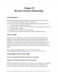 Marketing Chapter 15 Beyond Consumer Relationships Learning Objectives After Studying This Students Should