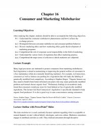 Marketing Chapter 16 Consumer And Marketing Misbehavior Learning Objectives After Studying This Students