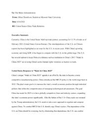Policy Memo