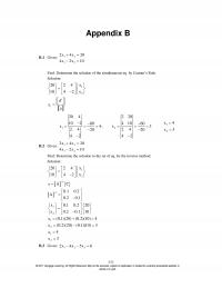 Mechanical Engineering Appendix B Appendix Given Find Determine The Solution The Simultaneous Cramers Rule Solution Given