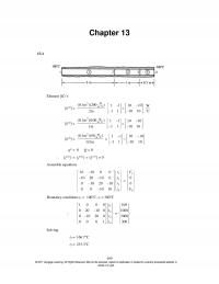 Mechanical Engineering Chapter 13 Element Assemble Equations Boundary Conditions Solving Cengage Learning All Rights Reserved
