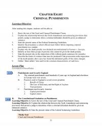 Counseling Chapter 8 Eight Criminal Punishments Learning Objectives After Reading This Students Will