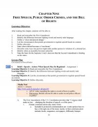 Counseling Chapter 9 Nine Free Speech Public Order Crimes And The Bill Rights Learning