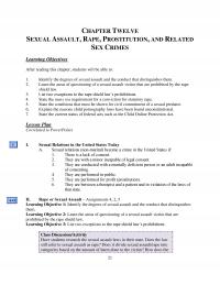 Counseling Chapter 12 Twelve Sexual Assault Rape Prostitution And Related Sex Crimes Learning Objectives