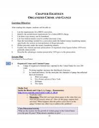 Counseling Chapter 18 Eighteen Organized Crime And Gangs Learning Objectives After Reading This