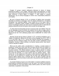 Civil Engineering Chapter 12 Groups Material Addressing Defenses Claims Design Professional Liability One