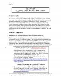 Management Chapter 7 Homework Page Businessgovernment Relations Introduction Governments Seek Protect And Promote The Public
