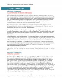 Management Chapter 6 Planning Strategy And Competitive Advantage Lecture Enhancers Lecturer Enhancer The Importance