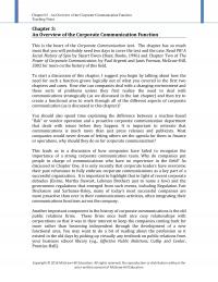 Business Communication Chapter 3 Overview The Corporate Communication Function Teaching Notes Overview The Corporate