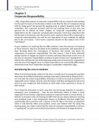 Business Communication Chapter 5 Corporate Responsibility Teaching Notes Corporate Responsibility After Integrating Aspects Corporate