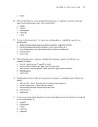 Speech Chapter 14 Using Visual Aids Model Which The Following Would Probably The Best