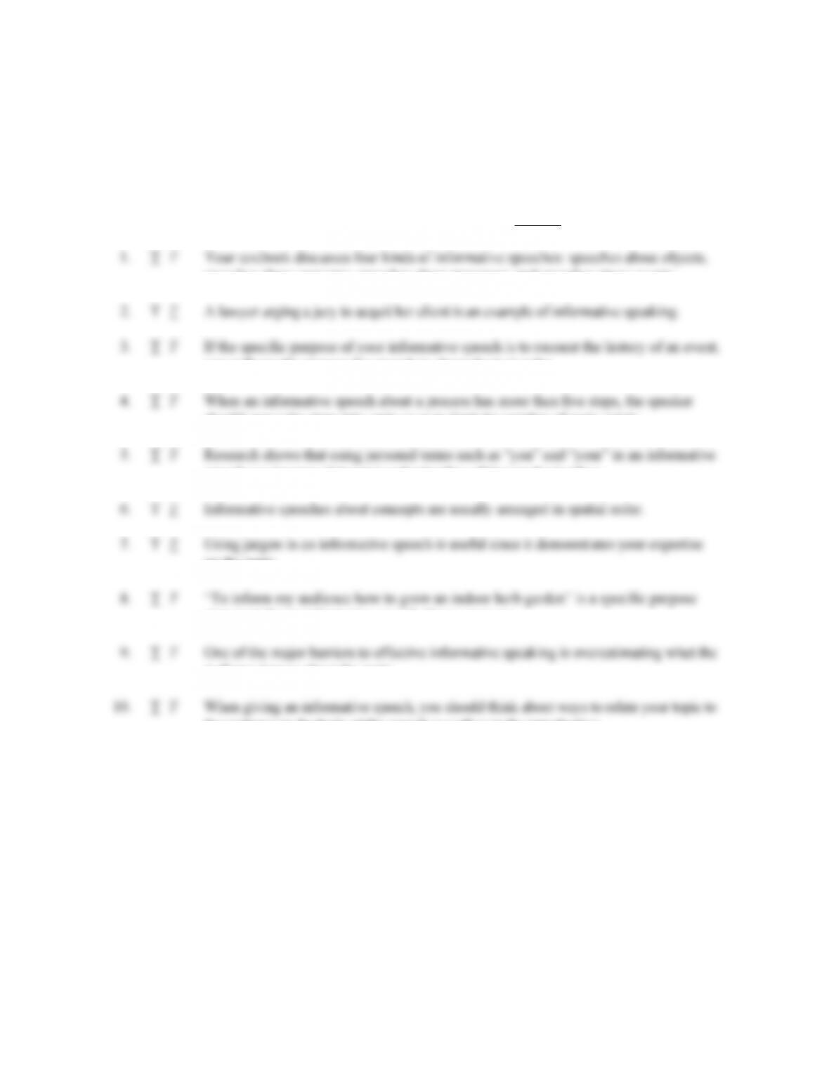 Speech TB_13e_Part_3_Chapter Quizzes Ten Quiz Answer Key