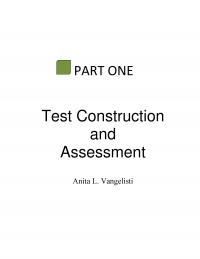 Speech TB_13e_Part_1_Test Construction Part One Test Construction And Assessment Anita Vangelisti Test Bank For The