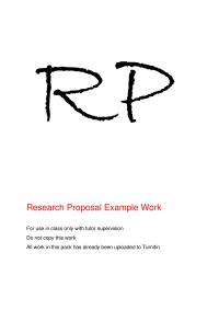 Research Propsal