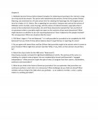 Journalism Chapter 8 Homework Wikileaks Became Famous Before Edward Snowden For Obtaining And Posting The