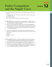 Economics Chapter 12 Interactive Activity Perfect Competition And The Supply Curve For Each The