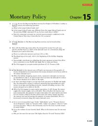 Economics Chapter 15 Interactive Activity Monetary Policy Access The Discovering Data Exercise For