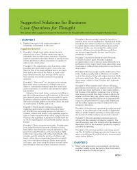 Economics Suggested Solution Suggested Solutions For Business Case Questions For Thought This Section Offers Suggested