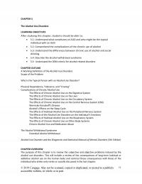 Counseling Chapter 5 The Alcohol Use Disorders Learning Objectives After Studying This Students