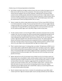 Problem Cases 14.18 Interpreting Market-to-book Ratios