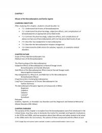 Counseling Chapter 7 Misuse The Benzodiazepines And Similar Agents Learning Objectives After Studying This