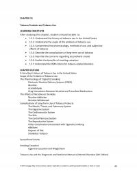 Counseling Chapter 15 Tobacco Products And Tobacco Use Learning Objectives After Studying This