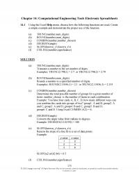 Civil Engineering Chapter 14 Computational Engineering Tools Electronic Spreadsheets Using The Excel Help Menu Discuss