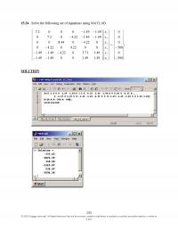 Civil Engineering Chapter 15 Solve The Following Set Equations Using Matlab Solution Cengage Learning Rights Reserved