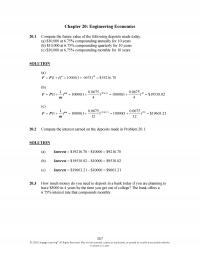 Civil Engineering Chapter 20 Engineering Economics Compute The Future Value The Following Deposits Made Today