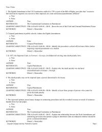 Counseling The Eighth Amendment The Constitution Ratified Part The Bill Rights