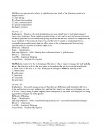 Management Chapter 4 There Are Many Positive Effects Globalization But Which The Following Would Negative
