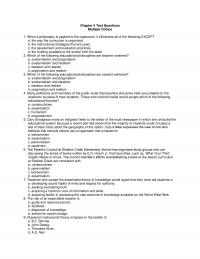 History & Theory Chapter 5 Test Questions Multiple Choice When Philosophy Applied The Classroom Influences All