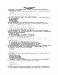 History & Theory Chapter 11 Test Questions Multiple Choice Various Groups Educators Define The Term Standards