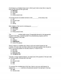 Algorithms Chapter 11 Minheap Complete Binary Tree Which Each Node Less Than Equal Both The