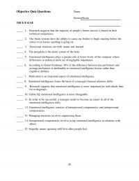 Human Resources Chapter 2 Objective Quiz Questions Name Sectionscore Truefalse Research Suggests That The Majority Peoples