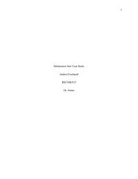 Defamation Suit Case Study