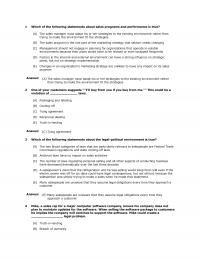 Sales 978-1138951723 Chapter 1 Quiz